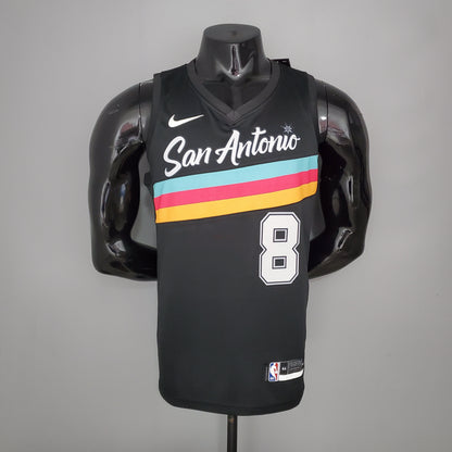 NBA San Antonio Spurs #8 Mills Jersey - City Edition Black