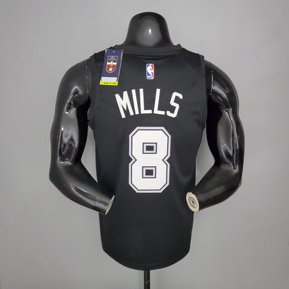 NBA San Antonio Spurs #8 Mills Jersey - City Edition Black