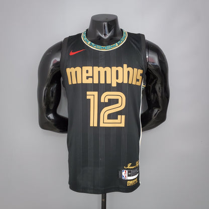 Camisola NBA Memphis Grizzlies #12 Morant - City Edition Black