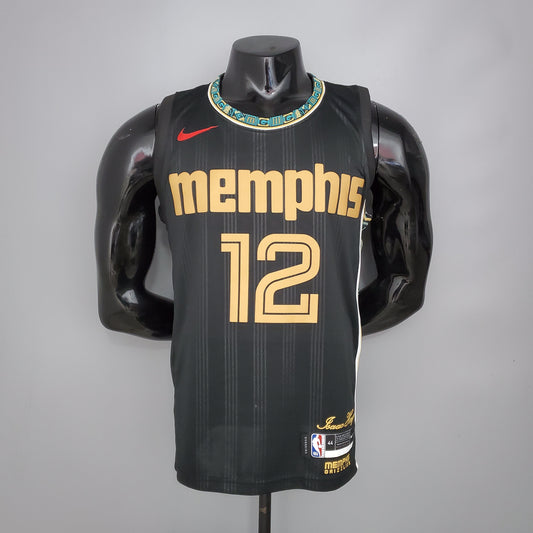 NBA Memphis Grizzlies #12 Morant Jersey - City Edition Black