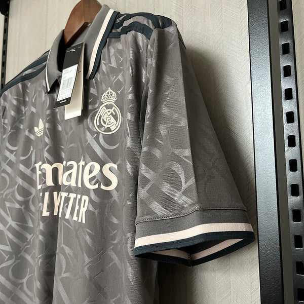 Camisola Real Madrid Alternativo Cinza 24/25 - Versão Adepto