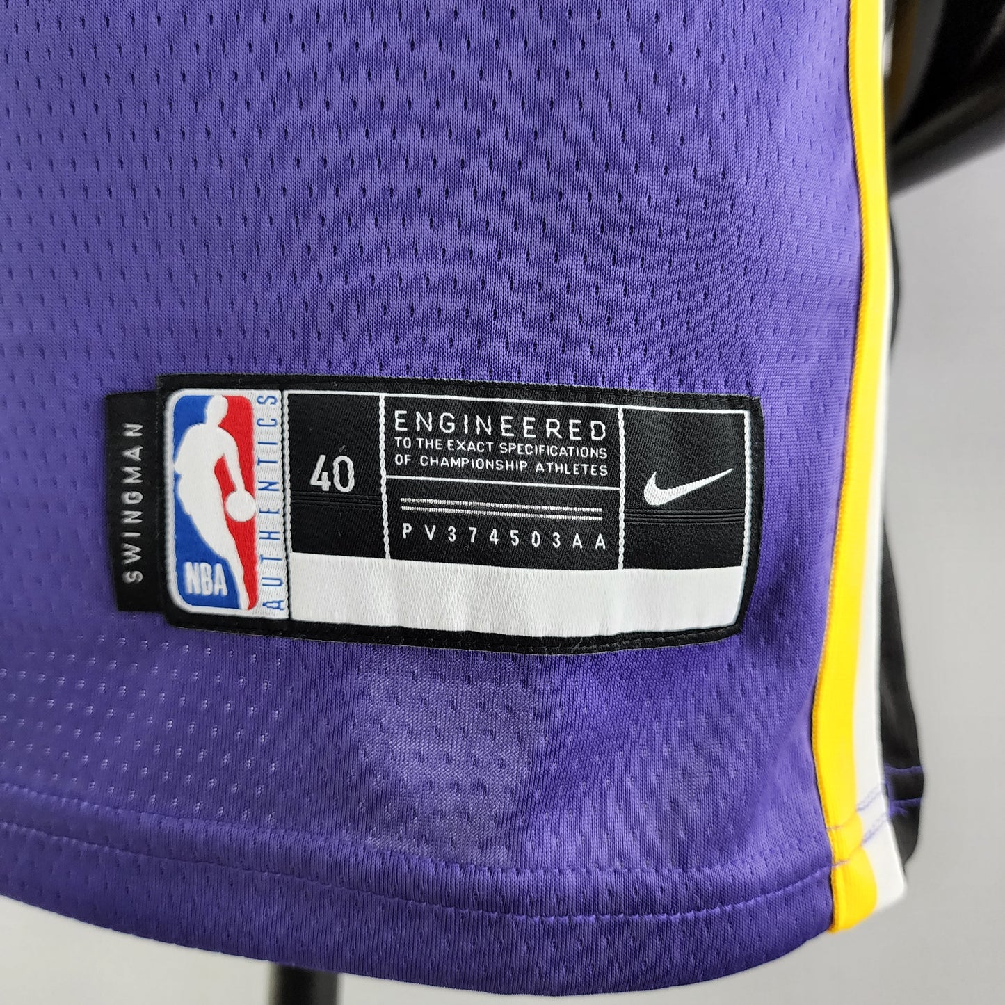 NBA Lakers Jersey #95 Toscano Purple 75th Anniversary - 23/24