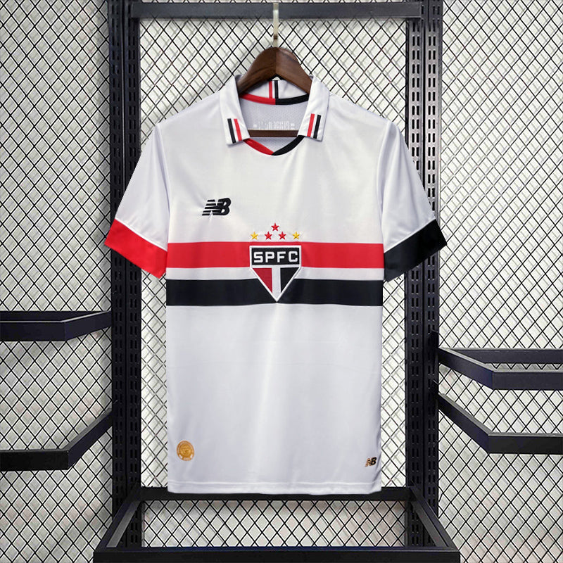 Camisola São Paulo Home New Balance 24/25 - Versão Adepto - Lançamento