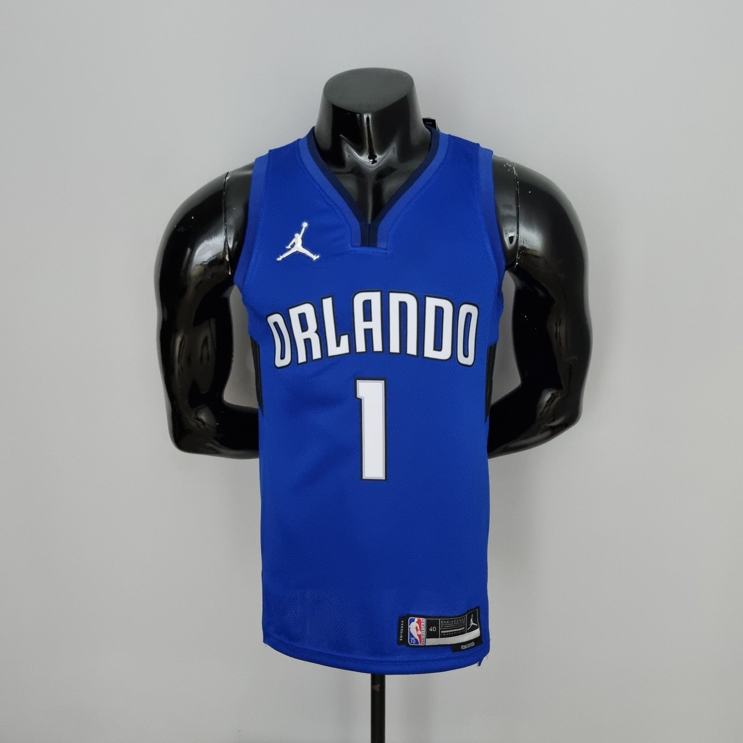 NBA Orlando Magic #1 McGrady Shirt - 75th Anniversary Blue