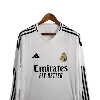 Camisola Real Madrid Home 24/25 - Versão Adepto Manga Comprida