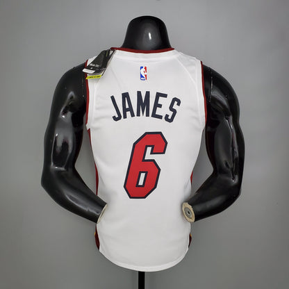 Camisola NBA Miami Heat #6 James - 75° Aniversário White