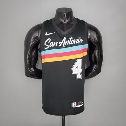 Camisola NBA San Antonio Spurs #4 White - City Edition Black