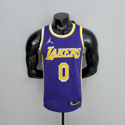 NBA Lakers Jersey #0 Westbrook Purple 75th Anniversary - 23/24