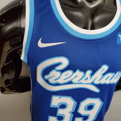 NBA Lakers Jersey #39 Howard Crershaw Blue- 23/24