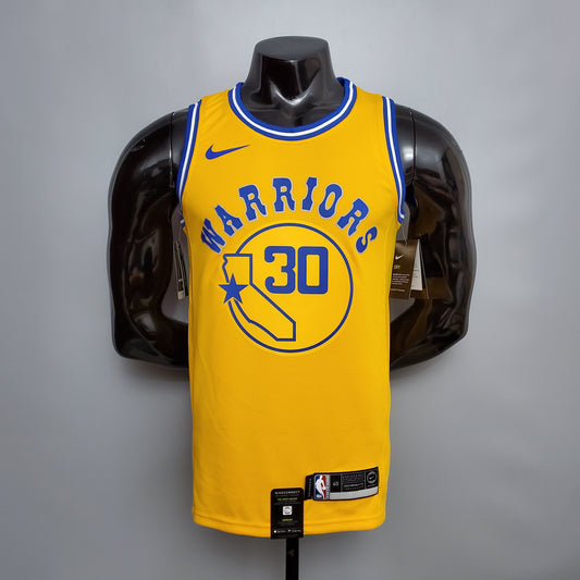 NBA Golden State Warriors #30 Curry Jersey - Retro Yellow