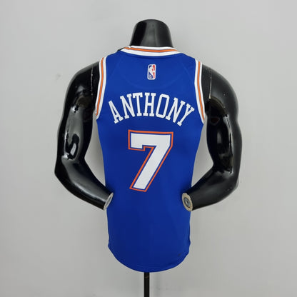 NBA NY Knicks #7 Anthony Jersey - 75th Anniversary Limited Blue