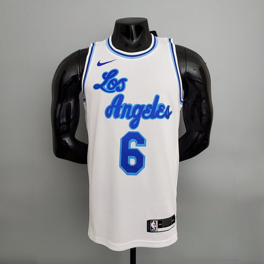 NBA Lakers Jersey #6 James Latin Night White - 23/24