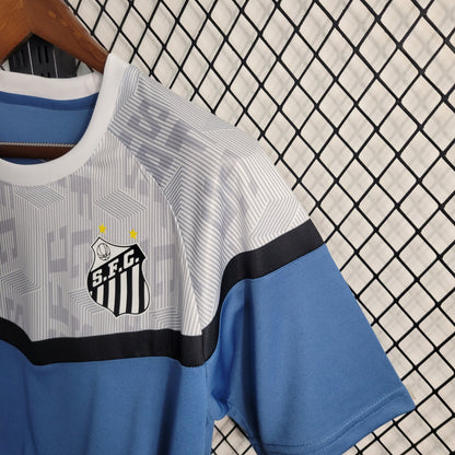 Camisola Santos Treino 23/24 - Umbro Adepto Masculina - Branca e Azul