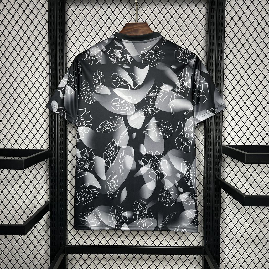 Camisola Benfica 24/25 Pré Jogo Cinza Preto - Versão Adepto - Masculino