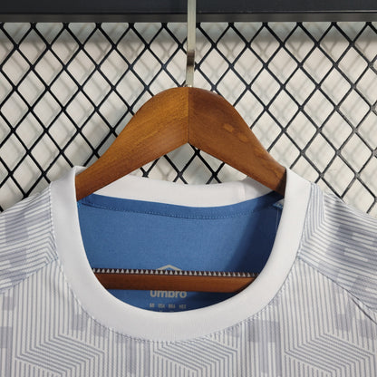 Camisola Santos Treino 23/24 - Umbro Adepto Masculina - Branca e Azul