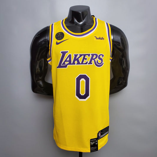 NBA Lakers #0 Kuzma Commemorative Yellow Jersey - 23/24