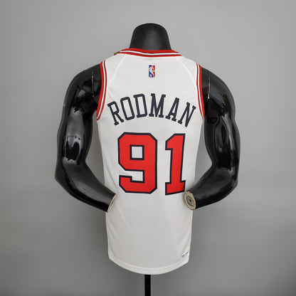 Camisola NBA Chicago Bulls #91 Rodman - 75° Aniversário White