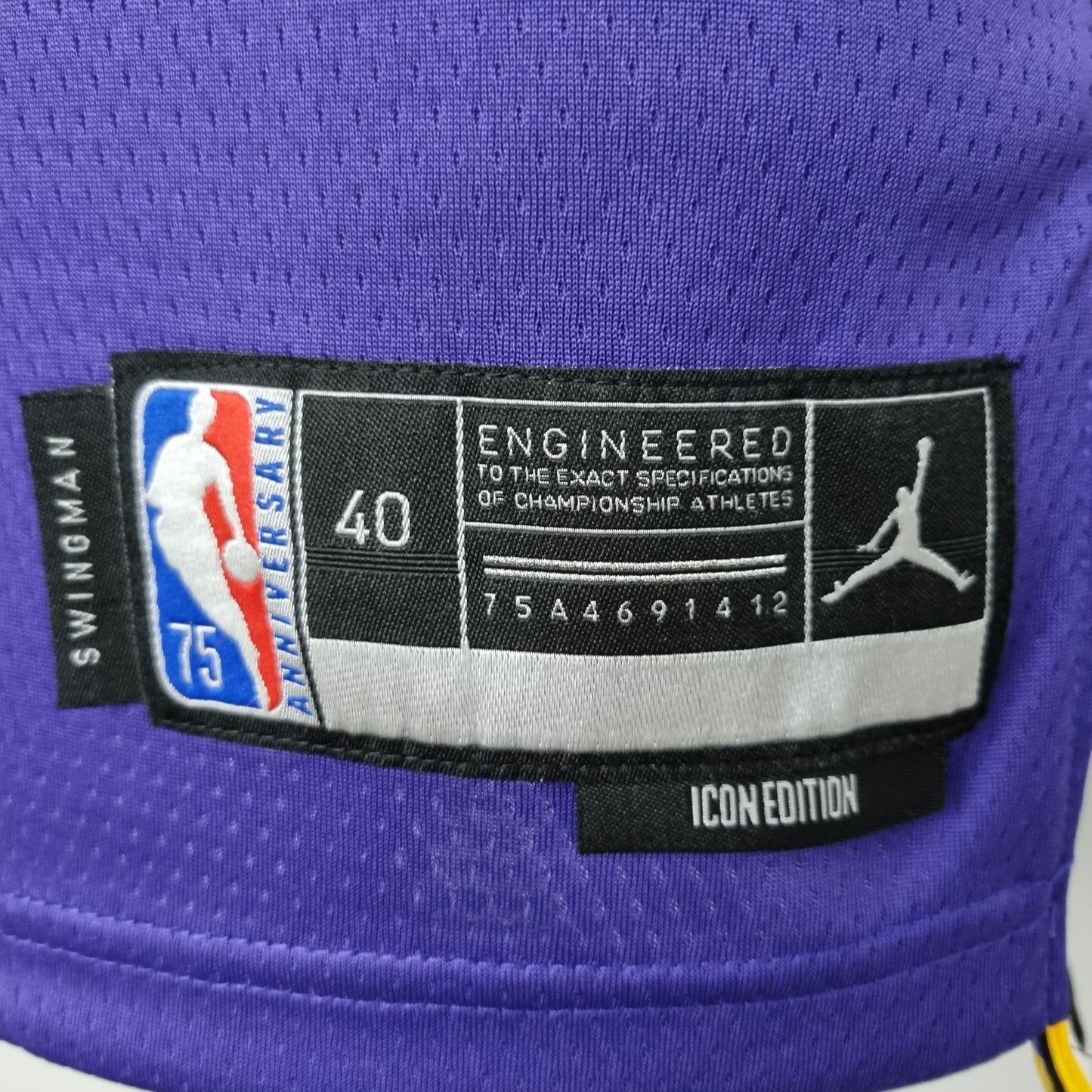 Camisola NBA Lakers #24 Bryant Purple 75° Aniversário- 23/24