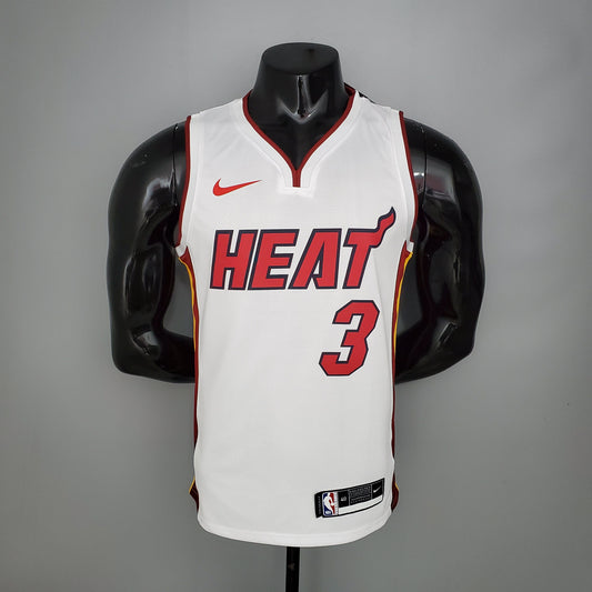NBA Miami Heat Jersey #3 Wade - 75th Anniversary White