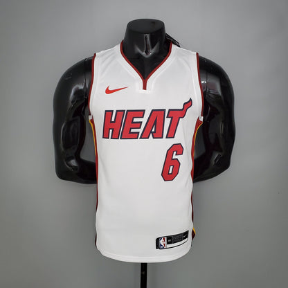 Camisola NBA Miami Heat #6 James - 75° Aniversário White