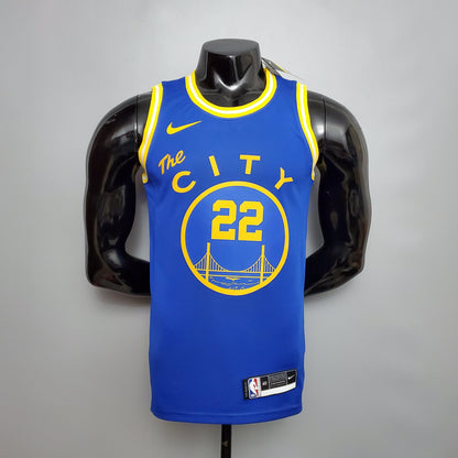 NBA Golden State Warriors #22 Wiggins Jersey - Train Blue