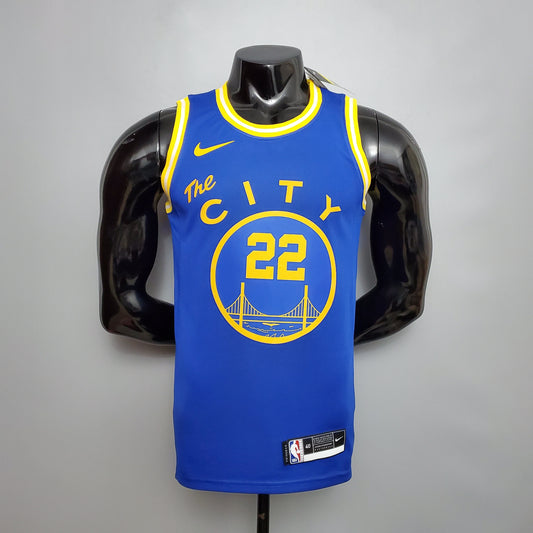 NBA Golden State Warriors #22 Wiggins Jersey - Train Blue