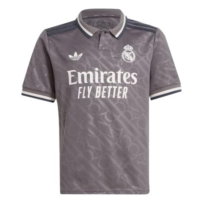 Camisola Real Madrid Alternativo Cinza 24/25 - Versão Adepto