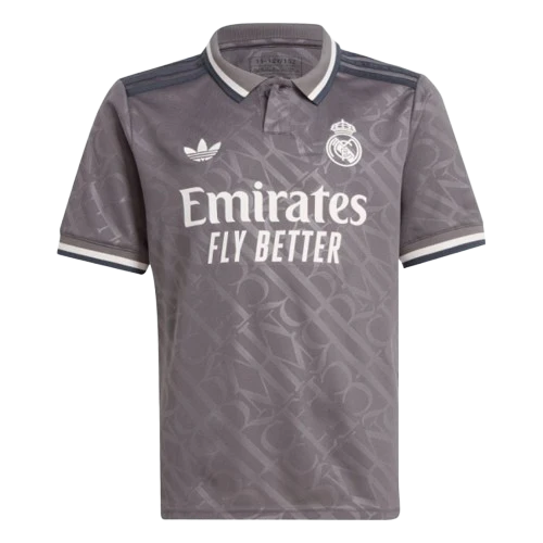 Camisola Real Madrid Alternativo Cinza 24/25 - Versão Adepto